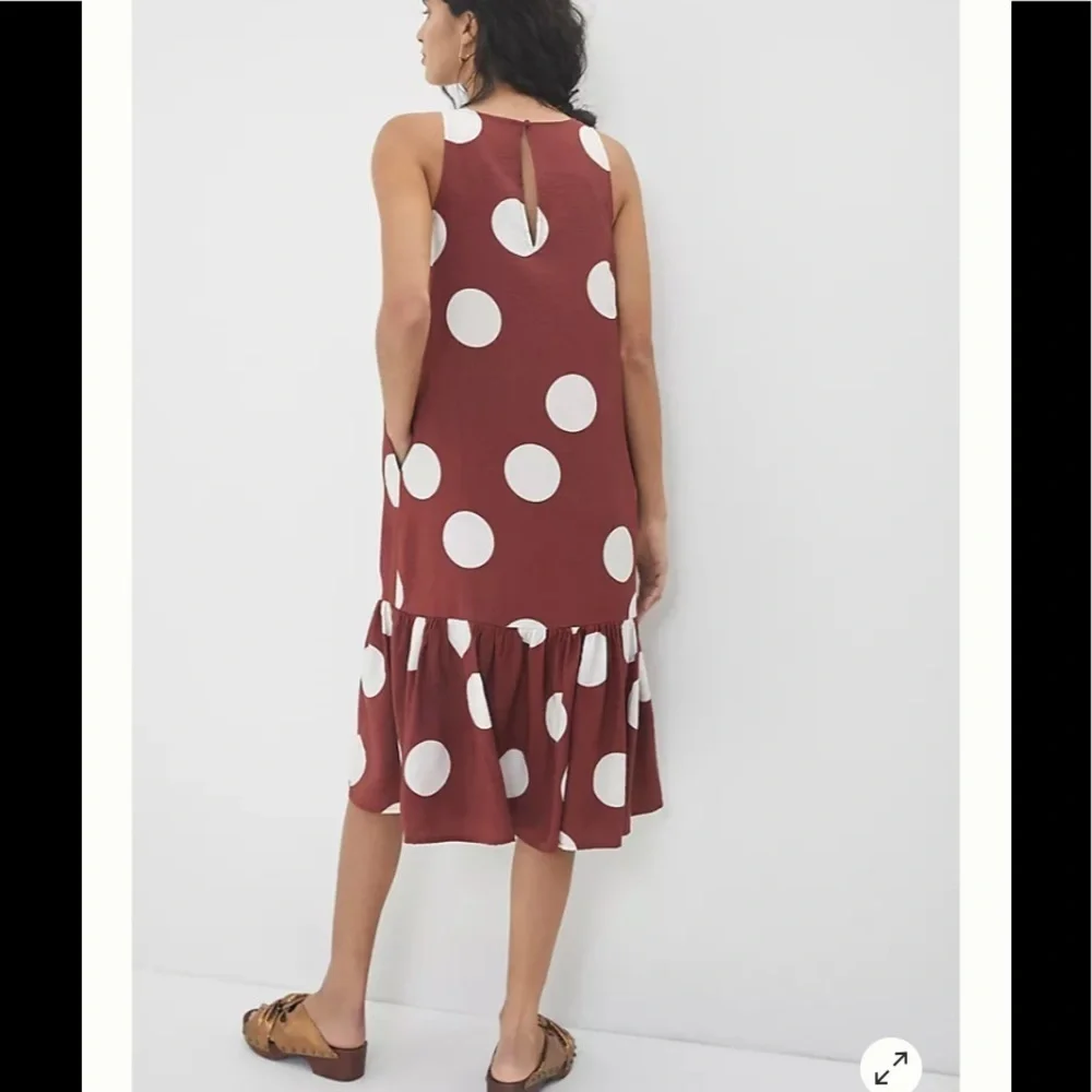 Anthropologie Michaela Flounced Polka Dot dress